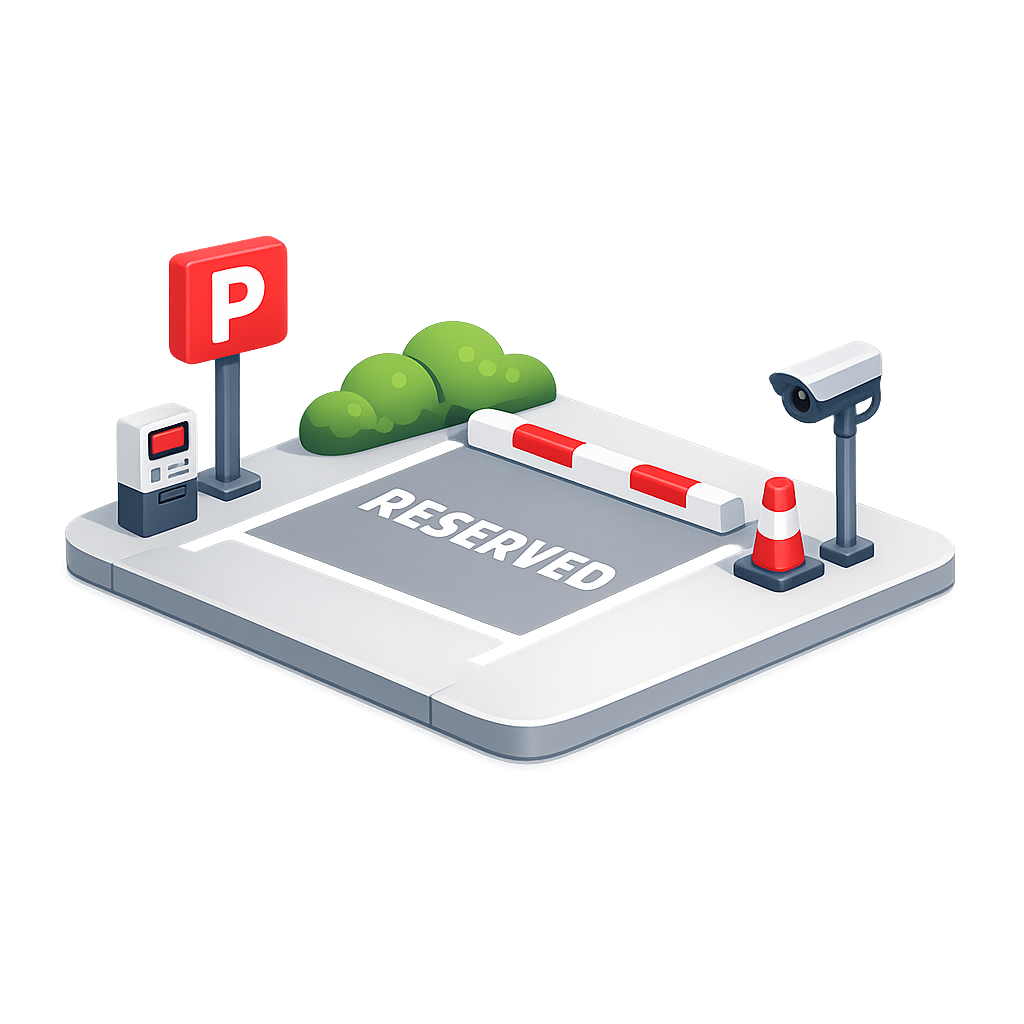 Parking rental software showing a covered parking spot listing on Drivehouse