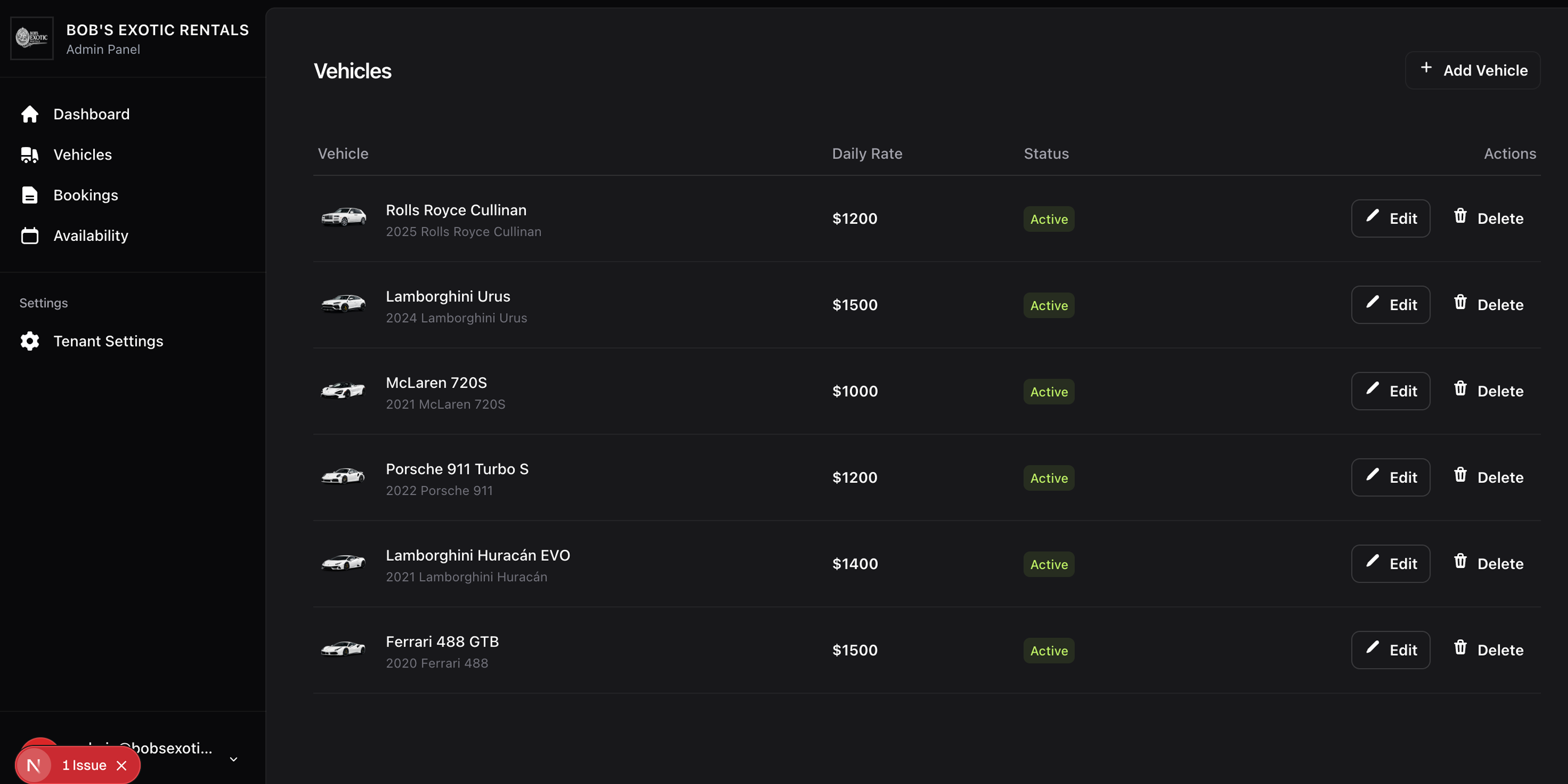 Vehicle fleet management